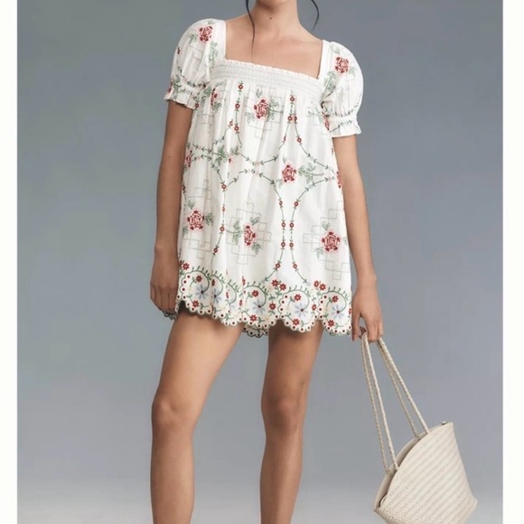 Damson madder Lulu Embroidered Mini Dress - Picture 4 of 4